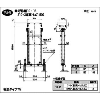 DAL ベルコンミニⅢ標準脚 固定脚 DAL オークラ輸送機 呼称幅05～60 1