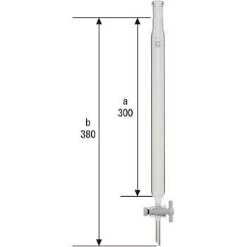 SPCクロマトカラム PTFEコック付 20mm 〔032110-1520〕-