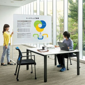 投影対応脚付ホワイトボード(組立サービス付き) プラス(家具)