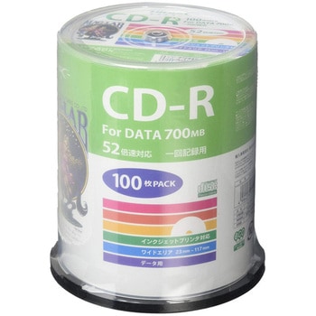 HIDISC データ用 CD-R 700MB 52倍速対応 スピンドルケース HIDISC