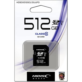 HDSDX512GCL10UIJP3 HIDISC SDXC 512GB class10 UHS-I対応 HIDISC 読取