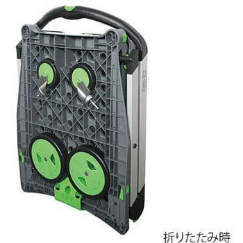 折り畳みコンテナ付き2段台車 Clax Mobil Trolley アズワン PVC車輪