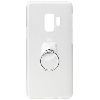 Galaxy S9 SC-02K/SCV38 ハードグリップケース「CLEAR GRIP」 クリア ワイヤレス充電対応 リング付 ストラップホール付 LEPLUS