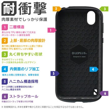 Aquos Sense Sense Lite Sh 01k Shv40 Sh M05 耐衝撃ハイブリッドケース Pallet Leplus Aquosケース 通販モノタロウ Lp Aqshvcbk