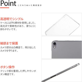 LP-IPPMTNCL iPad Pro 2018 11inch クリアケース「剛柔」 CLEAR SOFT 1