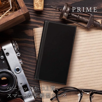 シンプルスマホ4 SoftBank 薄型PUレザーフラップケース「PRIME」 ストラップホール付 スタンド機能 LEPLUS
