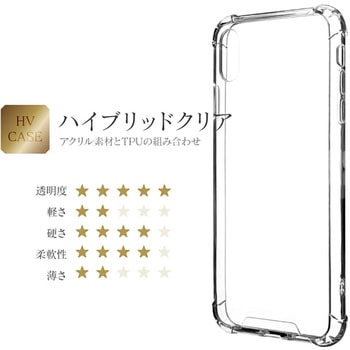 iPhone XS Max 「剛柔」 耐傷・耐衝撃ケース「ハイブリッドクリア」 クリア LEPLUS