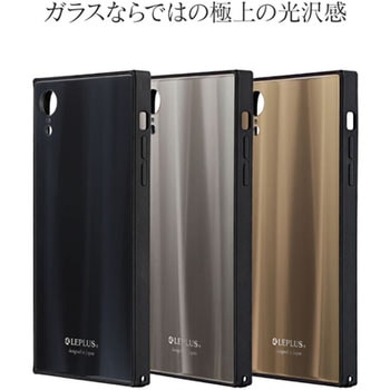 iPhone XR 背面ガラスシェルケース「SHELL GLASS SQUARE」 指紋防止 ストラップホール付 LEPLUS