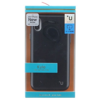 iPhone X【+U】Kyle/Slide式カード収納ハイブリットケース 薄型 LEPLUS