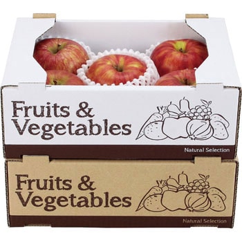 L-2308 フルーツ&ベジタブル サービス箱(白) ヤマニパッケージ りんご
