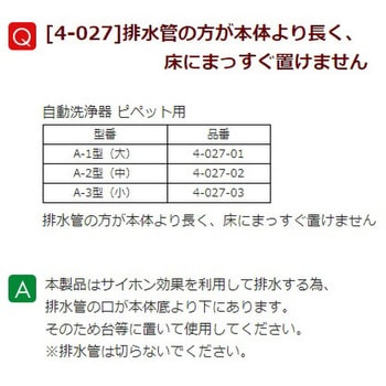 A-3型(小) 自動洗浄器 1個 アズワン 【通販サイトMonotaRO】