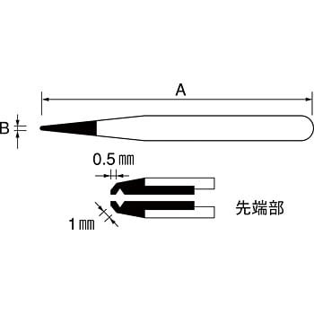 ファイバーチップピンセット アズワン 【通販モノタロウ】