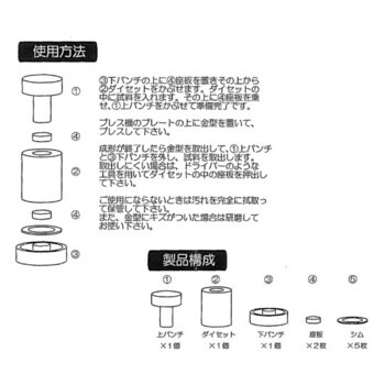 Φ7 熱プレス機用金型 1個 アズワン 【通販サイトMonotaRO】