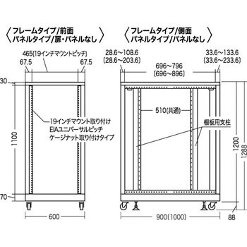 19インチサーバーラック ノーマルタイプ サンワサプライ
