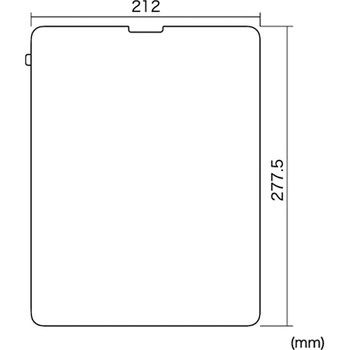 Apple12.9インチiPadPro2018用ブルーライトカット液晶保護指紋防止光沢フィルム サンワサプライ
