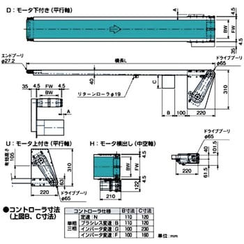 DHH 【オーダー】ベルコンミニⅢ ストレート搬送用 ヘッド DHH 【オーダー】ベルコンミニⅢ ストレート搬送用 ヘッド
