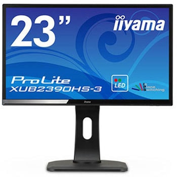 XUB2390HS-B3 23型ワイド液晶ディスプレイ ProLite XUB2390HS-3 (LED、AH-IPS、昇降スタンド付) 1台  iiyama(イイヤマ) 【通販モノタロウ】