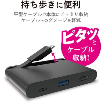 USBハブ ドッキングステーション PD対応 Type-C接続 USB3.0 HDMI 軽量