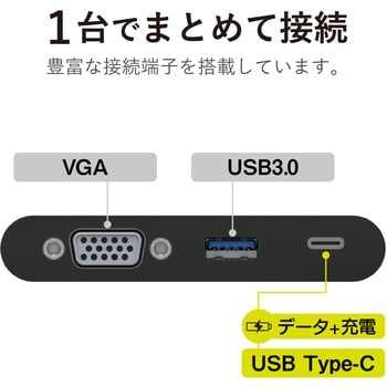 DST-C07BK USBハブ ドッキングステーション PD対応 Type-C接続 USB3.0