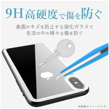 Iphone Xs 背面フルカバーガラスフィルム カラーフレーム エレコム Iphone用フィルム 通販モノタロウ Pm A18bflggrucb