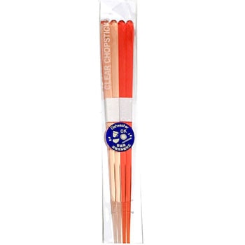クリア食洗箸 無地 アオバ