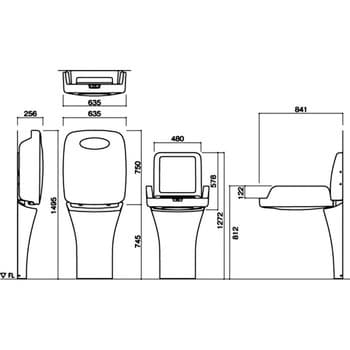 TS-V1-S おむつ交換台 オムツっ子V1スタンドセット オモイオ (omoio) 1