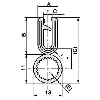 IWATA TSFB640C-L13 トリムシール (一体成型) 耐油TPE 13M-