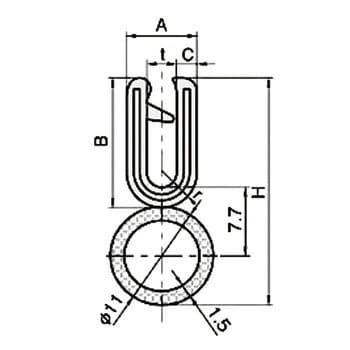 4100-B-3X64CT-L9 トリムシール4100-Cシリーズ メーターカット品 材質