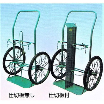 KU-O 酸素7000Lアセチレン7．0Kg用大車輪運搬車 1台 カミマル 【通販 
