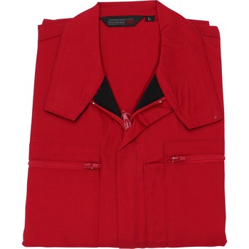 信頼も厚い 373730 3737-30 綿混 長袖ツナギ アタックベース レッド色 着丈 作業服