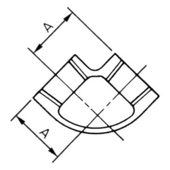L エルボ 可鍛鋳鉄製管継手 (白) 1個 プロテリアル(旧 日立金属