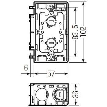 SBO 台付スライドボックス 1箱(100個) 未来工業 【通販サイトMonotaRO】