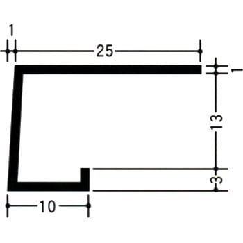 12.5mm用 アルミ天井見切縁 斜め型 1ケース(50本) 日大工業 【通販