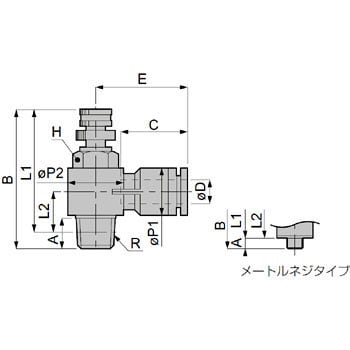 スロットルバルブ エルボ