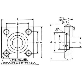 Ssb 25a 油圧用管フランジ Ssb Oリング溝なし 1個 フジトク 通販サイトmonotaro 34608411