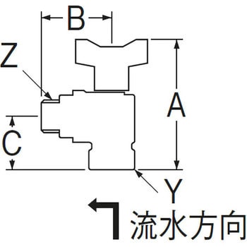 逆止付アングルボールバルブ SANEI