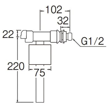 V530-5X-13 万能ロータンクボールタップ 1個 SANEI 【通販モノタロウ】