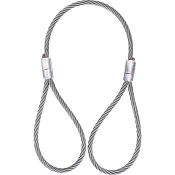 JIS玉掛ワイヤロープ ロック止(6×24)O/O モノタロウ