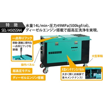 ディーゼルエンジン式 防音型 高圧洗浄機 SEL スーパー工業