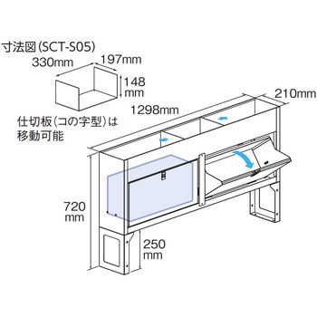 バンキャビネット サイド棚 収納部2か所+棚1段 DENSAN(ジェフコム)