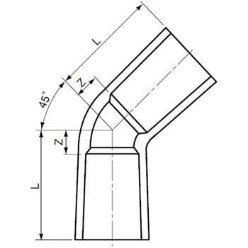 TS45L TS45°エルボ 1個 セキスイ 【通販サイトMonotaRO】