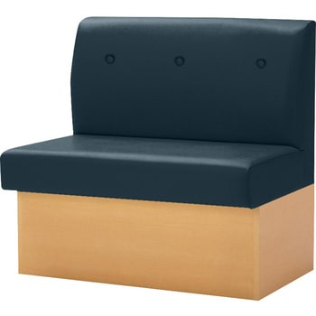 収納付き台輪ベンチ 木目 ビニールレザー オリバー