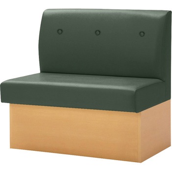 収納付き台輪ベンチ 木目 ビニールレザー オリバー