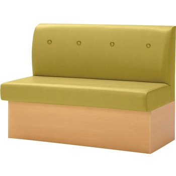 収納付き台輪ベンチ 木目 ビニールレザー オリバー