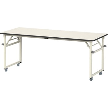 軽量作業台/耐荷重112kg_折りたたみ式キャスター付きH740_ポリエステル天板_ワークテーブル 山金工業