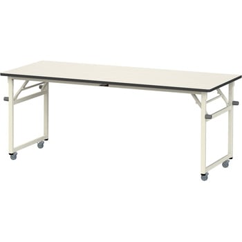 軽量作業台/耐荷重112kg_折りたたみ式キャスター付きH740_ポリエステル天板_ワークテーブル 山金工業