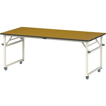 軽量作業台/耐荷重112kg_折りたたみ式キャスター付きH740_ポリエステル天板_ワークテーブル 山金工業