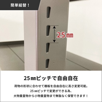 重量ボルトレスラック 段荷重1000Kg 高さ1500mm 単体 ICHIMAI