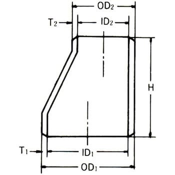 RE 溶接式管継手(黒)偏心レジューサ 1個 ベンカン機工 【通販サイト