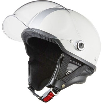 ヘルメット ストリートハーフ SG規格適合品 KC-017A ホワイト/シルバー バイクパーツセンター